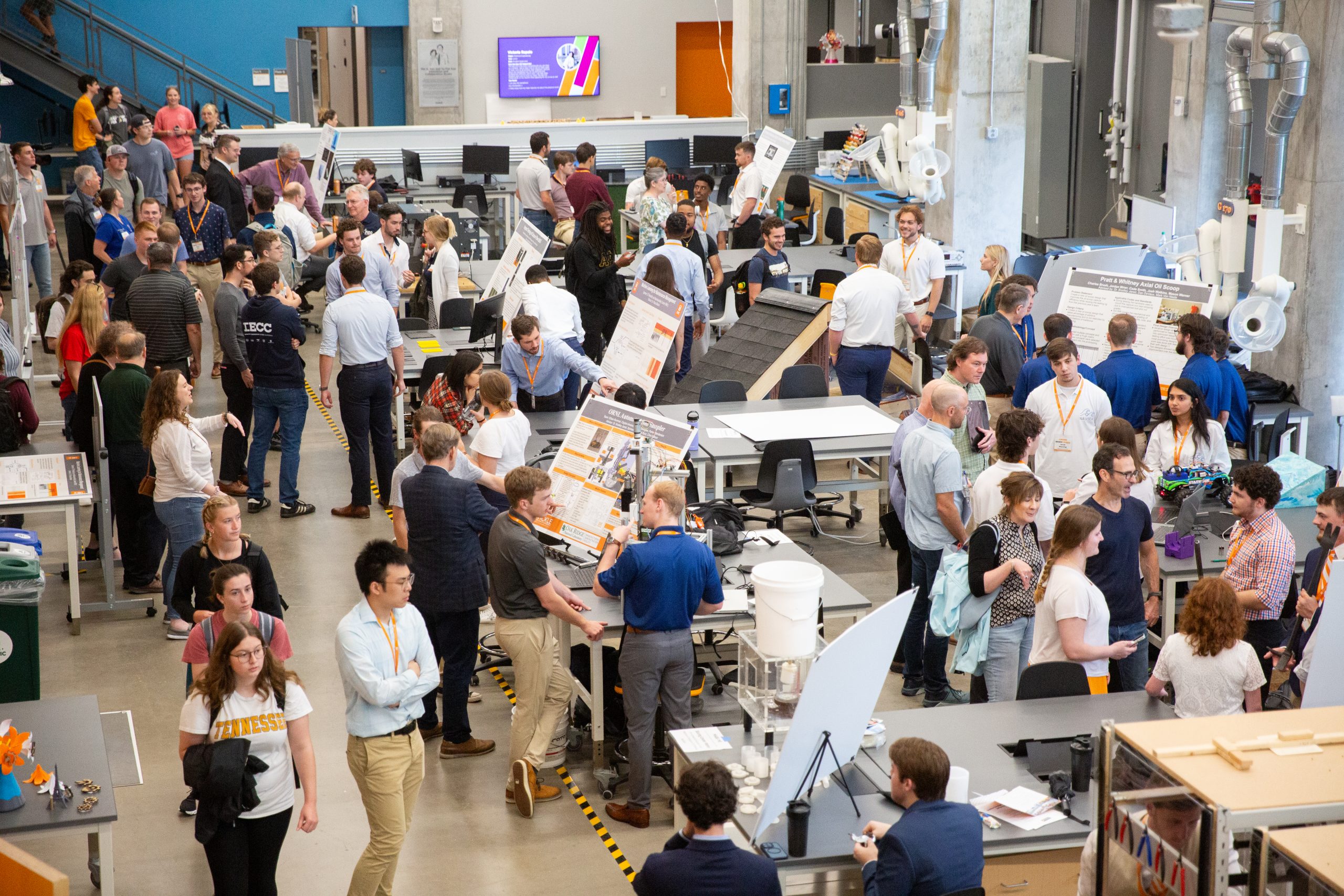 people at the 2024 Senior Design Showcase at Tickle College of Engineering